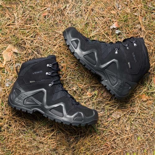 Черевики тактичні "Lowa Zephyr GTX® MID TF" Black(чорні) M52-00 фото