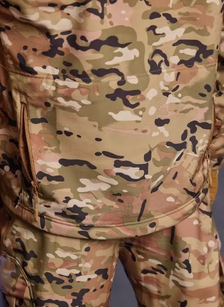 Тактичний демісезонний костюм Softshell Multicam на флісі M33-00 фото