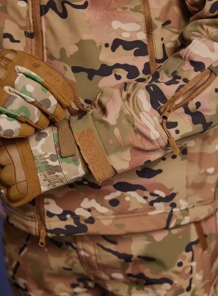 Тактичний демісезонний костюм Softshell Multicam на флісі M33-00 фото