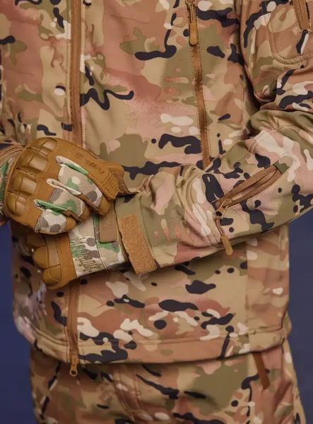 Тактичний демісезонний костюм Softshell Multicam на флісі M33-00 фото